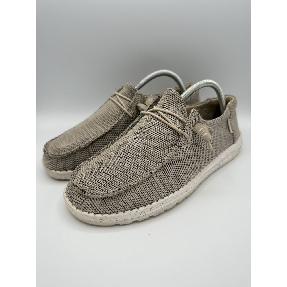 Hey Dude Women's Shoes Wendy Sox Sand Beige Size 10 Slip On White Sole Casual